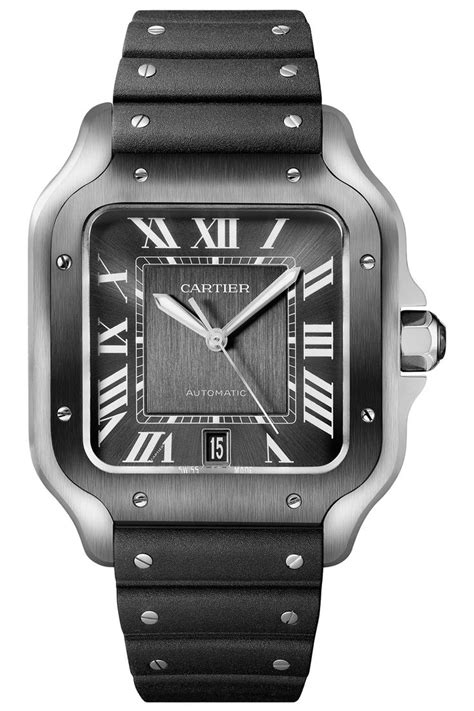 cartier santos schwarz herren|cartier santos diamond.